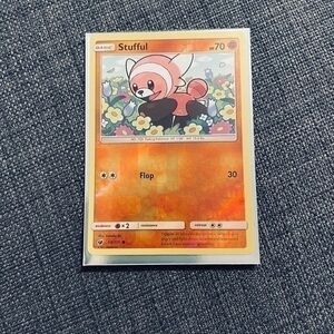 COPY - Stufful 55/111 Reverse Holographic Pokemon Card Sun & Moon Crimson Invas…